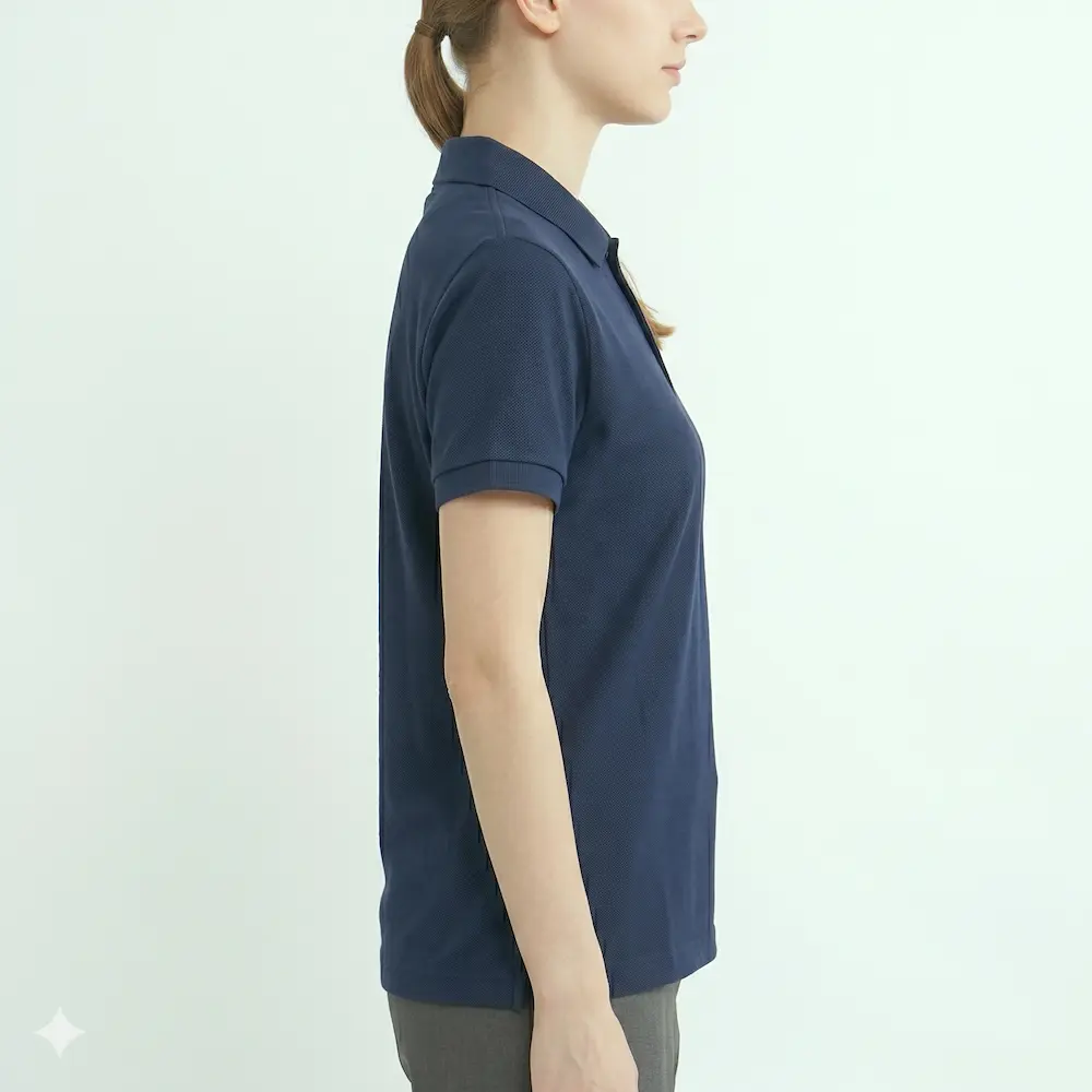 Custom Branded Polo Shirt Navy view 4