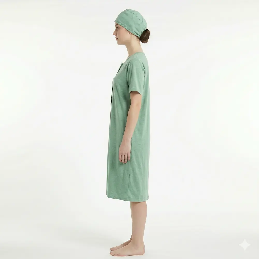 Front-Open Patient Gown view 3