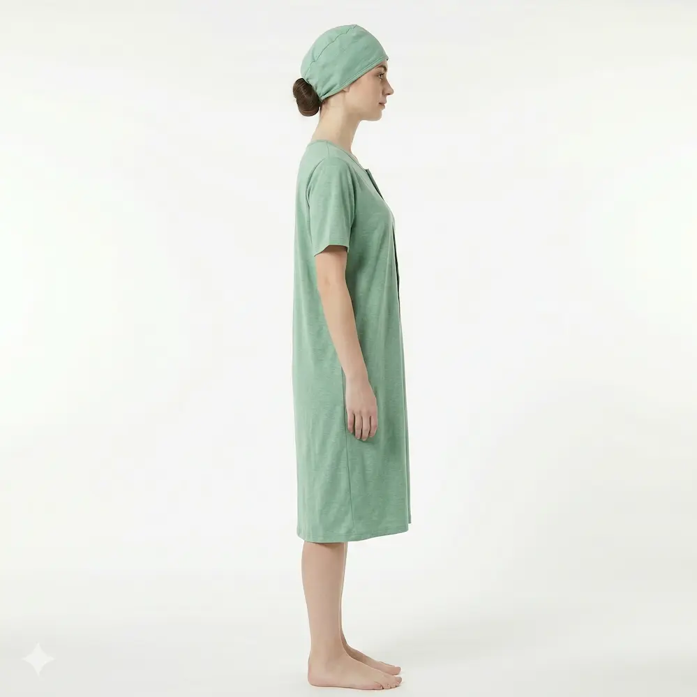 Front-Open Patient Gown view 4